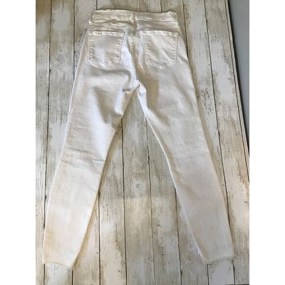 Frame White Denim Frayed Ankle Le Skinny de Jeanne size 29 - Picture 9 of 13